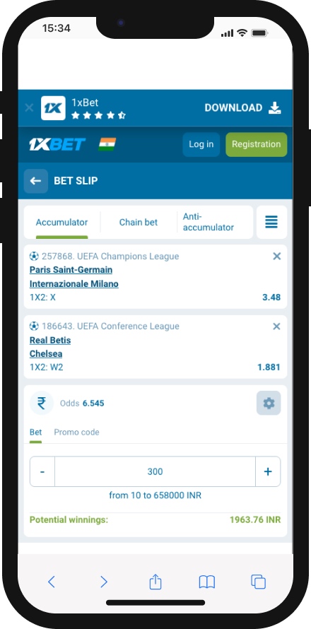 1xbet bet slip app