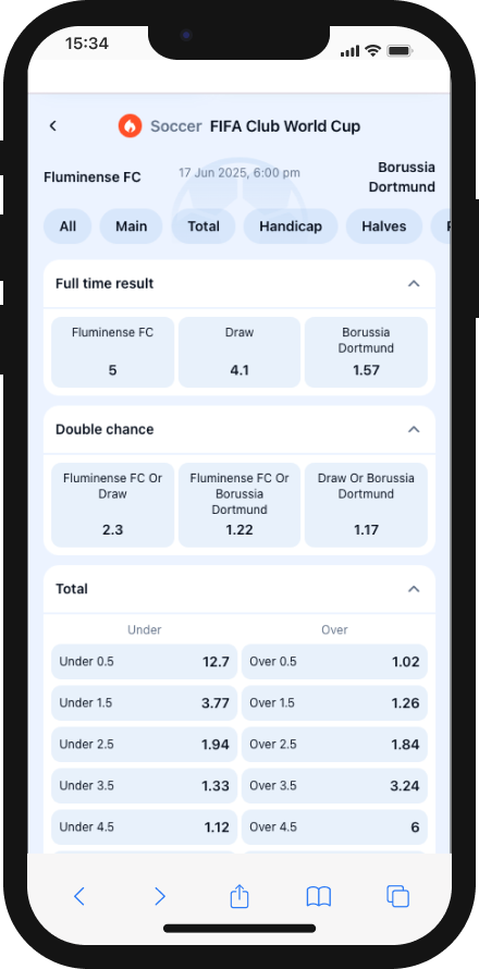 1win app betting markets