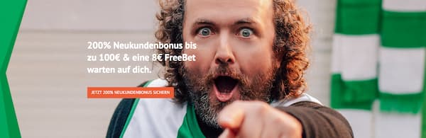 exklusiver 200% bis 100€ Bonus bei Oddset inklusive 8€ Freiwette