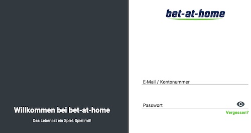 Neue Registrierungsmaske bei Bet at Home