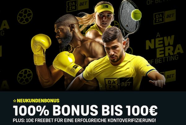 Sichere dir bei DAZN Bet eine 10€ Freebet nach Verifizierung