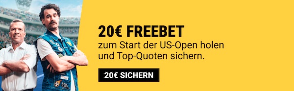 Für Interwetten Neukunden - Gratiswette zu den US Open!