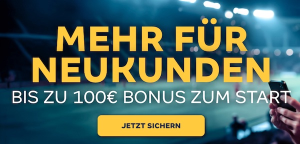 100% bis 100€ Merkur Bets Bonus für neue User