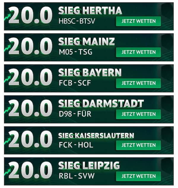 Oddset Angebote in KW47