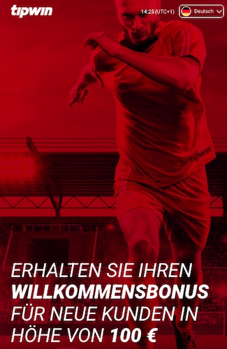 100% bis 100€ Tipwin Bonus für neue User