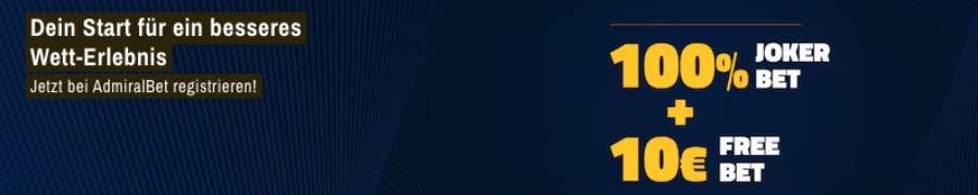 Neukundenangebot bei Admiralbet