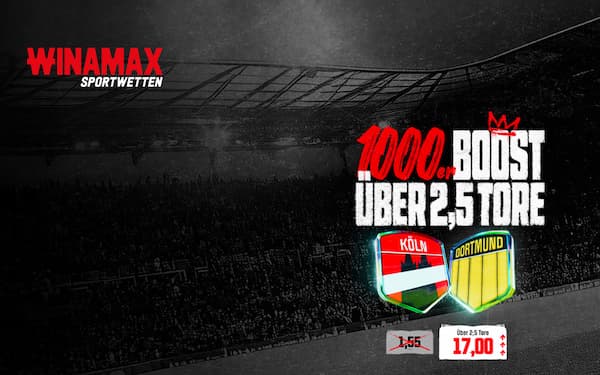 1.000 % Winamax Boost zu Köln - BVB