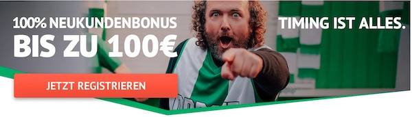 100% bis 100€ ODDSET Bonus