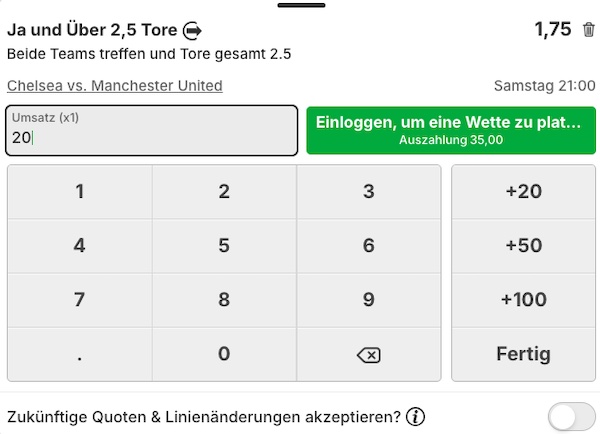 Unser Tipp der Woche bei Betway zu Chelsea - Man United