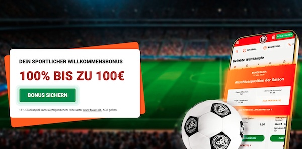 Für Neukunden - 100% bis 100€ LeoVegas Bonus