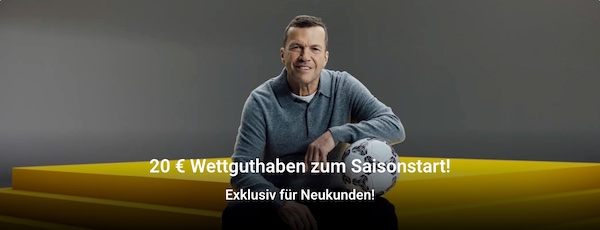 20€ Interwetten Guthaben zum Start der Saison 26/27