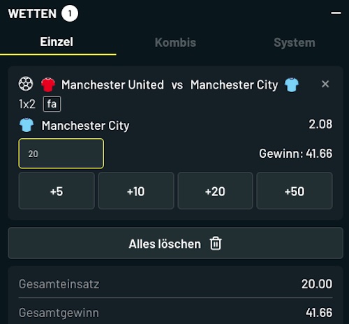 Tipp der Woche bei Daznbet zum Manchester Derby