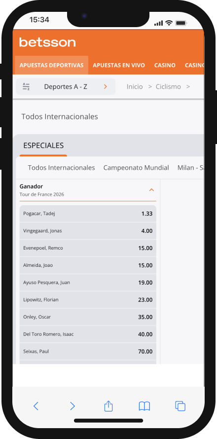 apuestas ciclismo en betsson