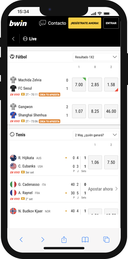 apuestas en vivo de bwin colombia