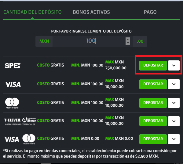 metodos de retiro de dinero con strendus
