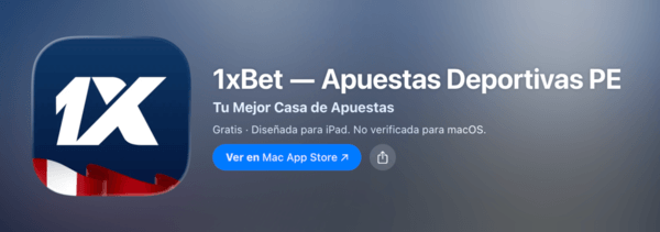 1xbet app: descargar en ios en peru.