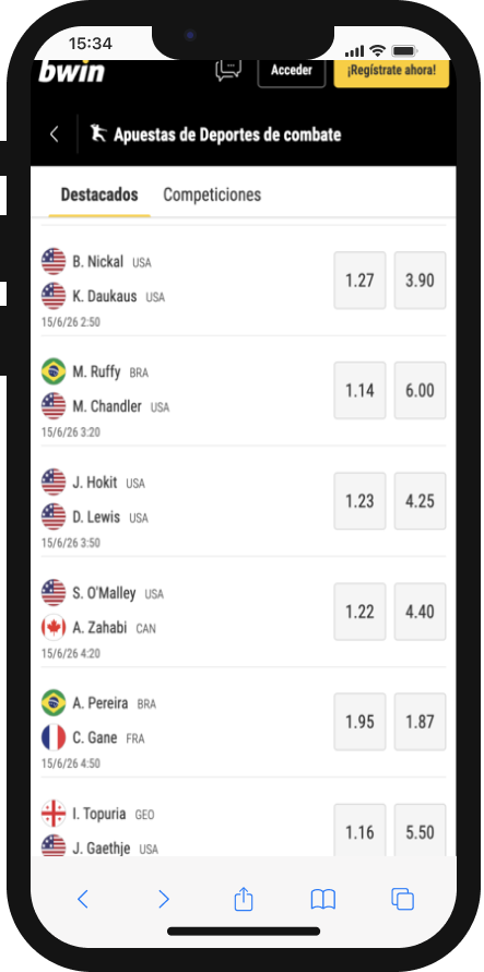apuestas a la ufc de bwin
