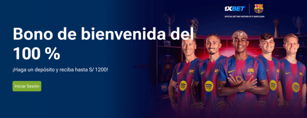 bono de bienvenida de 1xbet en peru.