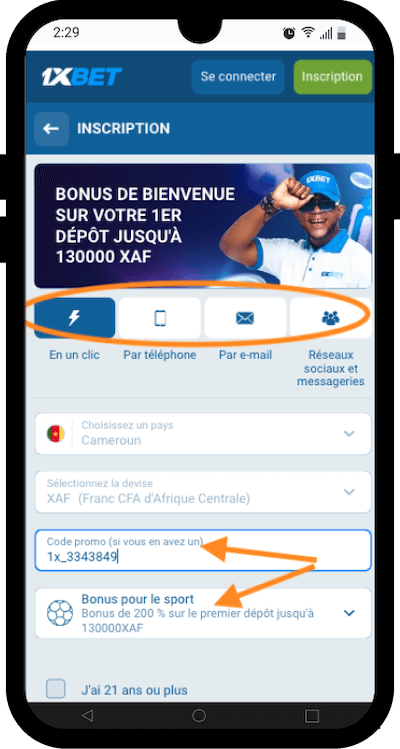 inscription 1xbet code promo 