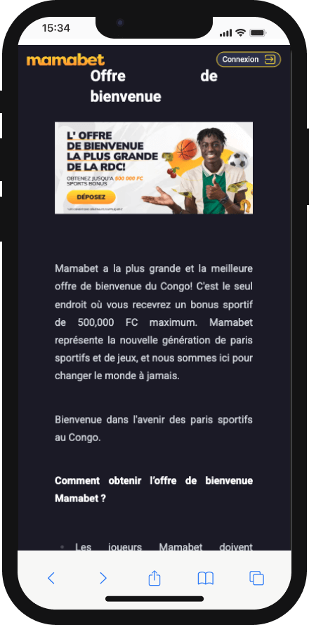 bonus mamabet de bienvenue