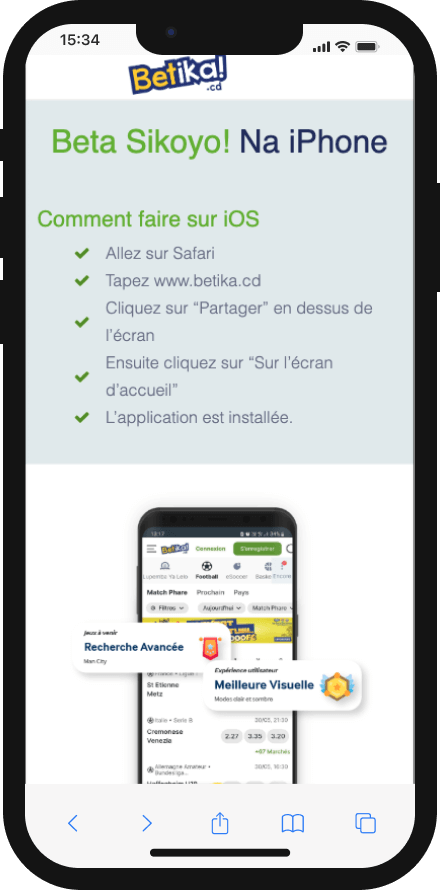 betika iphone app sur smartphone