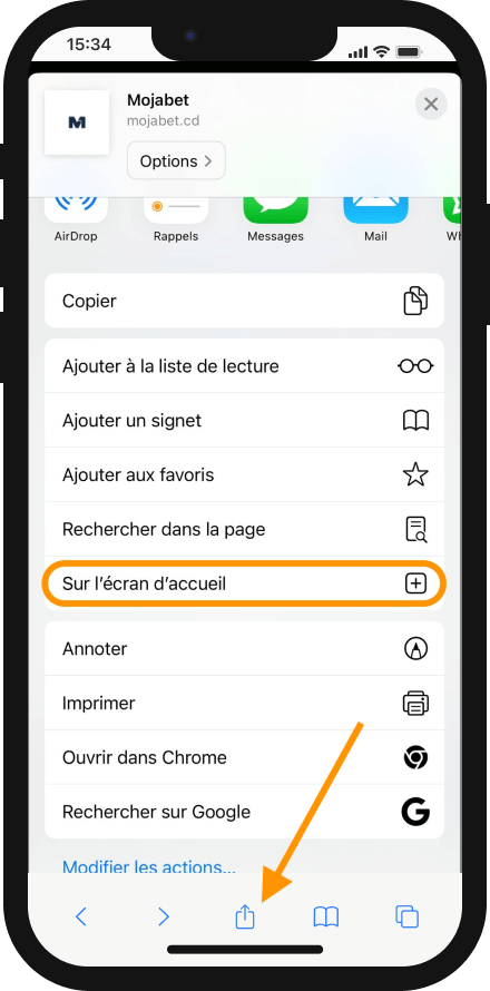 comment partager mojabet sur fond d ecran sur telephone