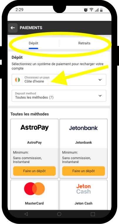 paiement betandyou africa ci