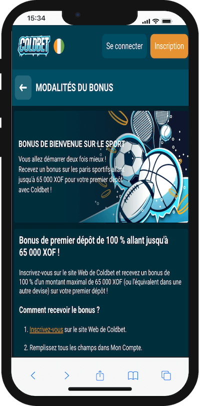 bonus coldbet de bienvenue