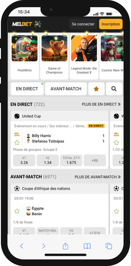 melbet version mobile sur iphone