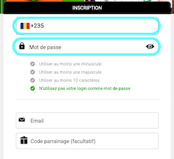 comment remplir le formulaire pariez cash inscription