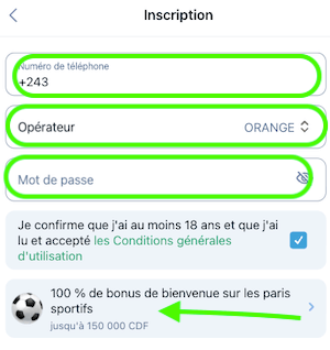 remplir le formulaire d inscription mojabet cd