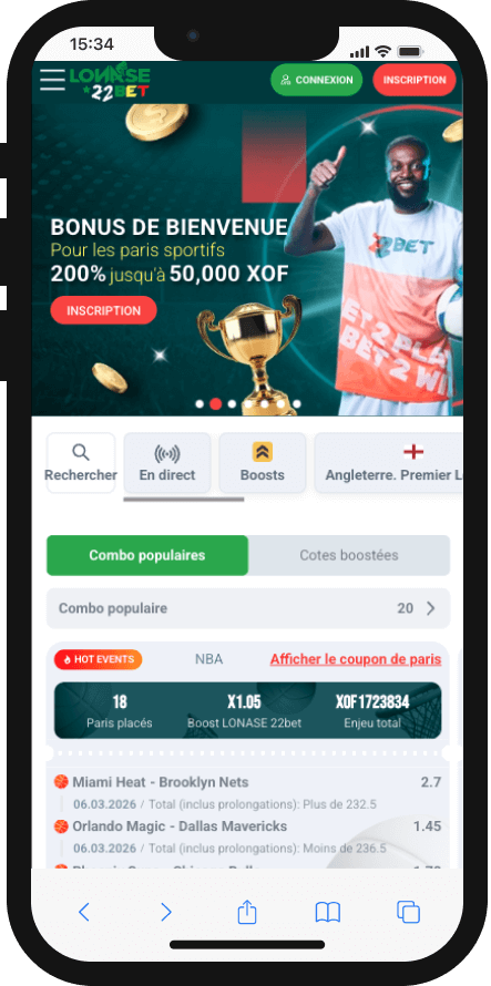 version mobile 22bet