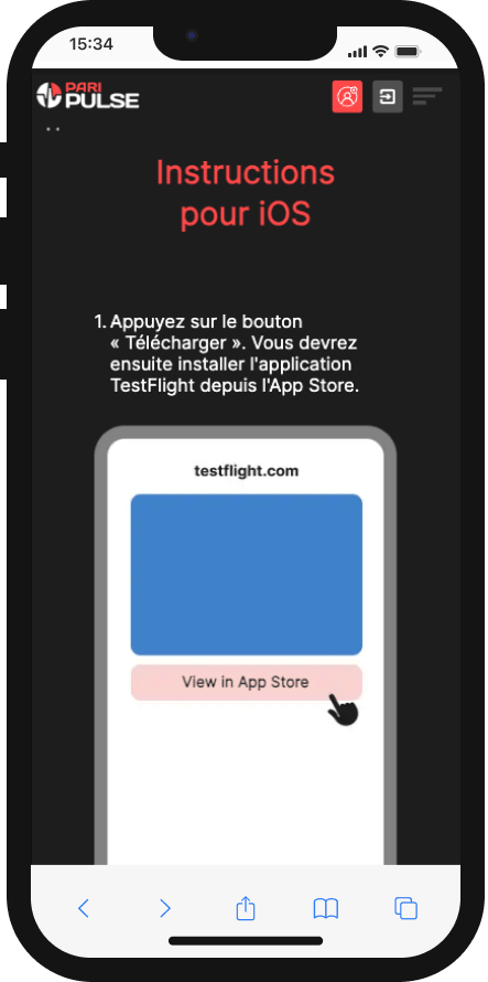 app paripulse ios pour iphone