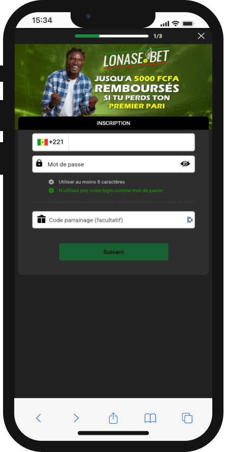inscription lonase bet 