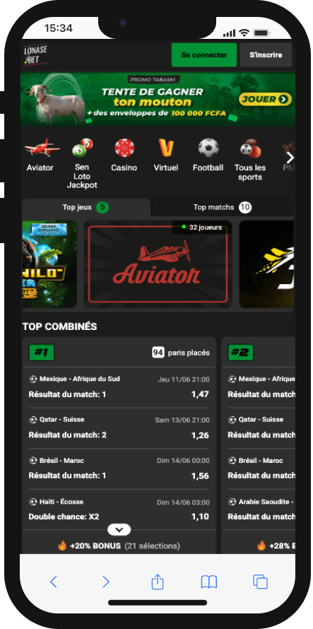 lonse bet sur telephone sans telecharger l app 