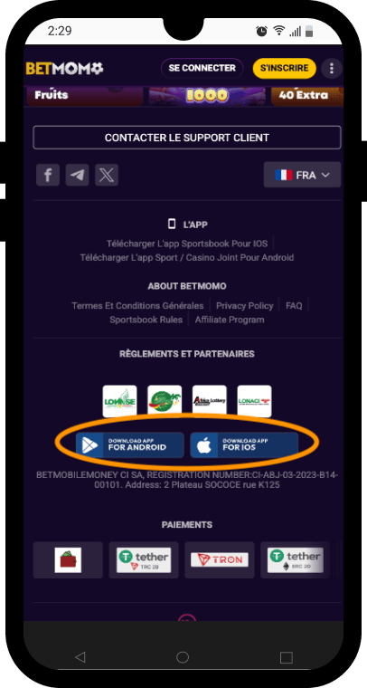 betmomo app telecharger pour android et ios