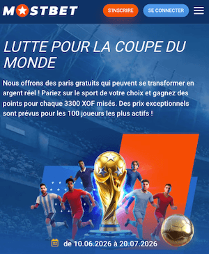 promo cdm 2026 sur mostbet