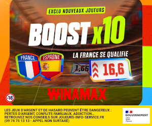 france vs espagne boost x10 sur winamax