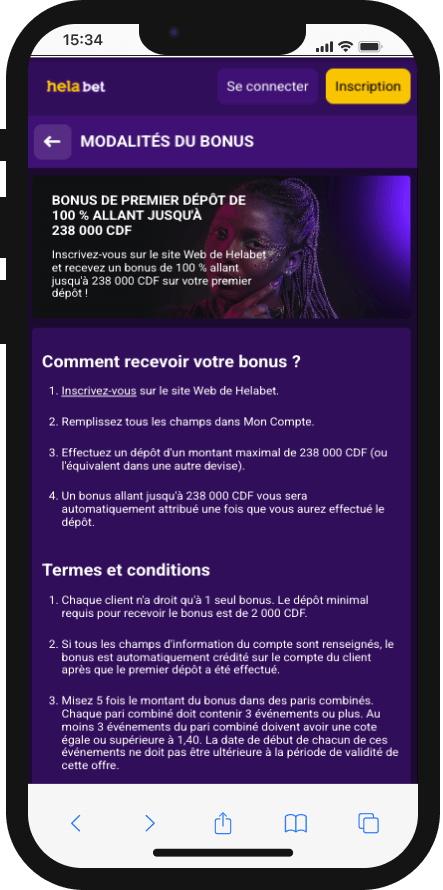 bonus helabet de bienvenue