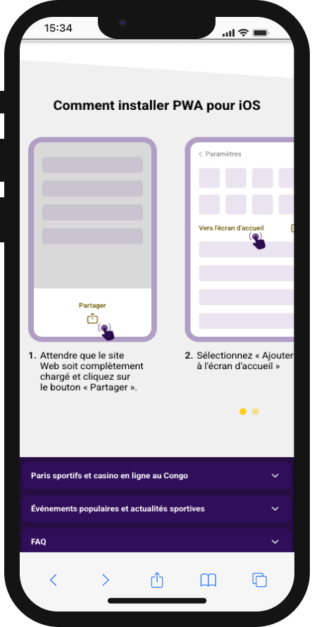 installer helabet pwa pour ios