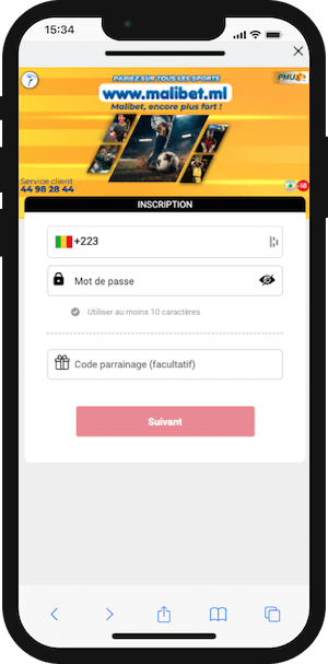creer un compte malibet