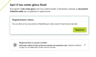 come regitrarsi su sisal