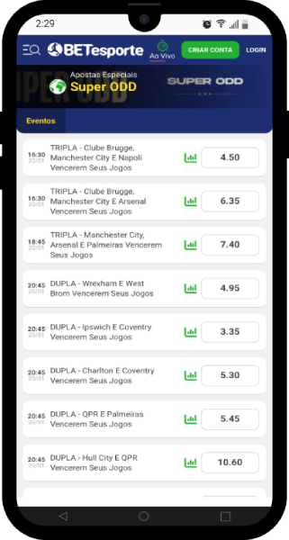 betesporte super odds