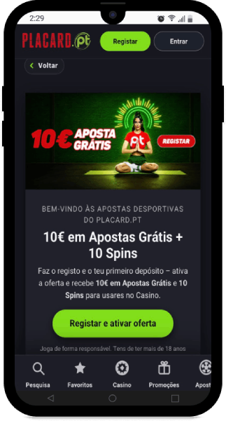 bonus de registo placard portugal